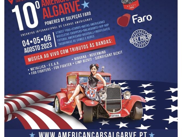 The 10th Edition of AmericanCars will take place on the 4th, 5th and 6th of August, at Parque de Lazer das Figuras, in Faro.